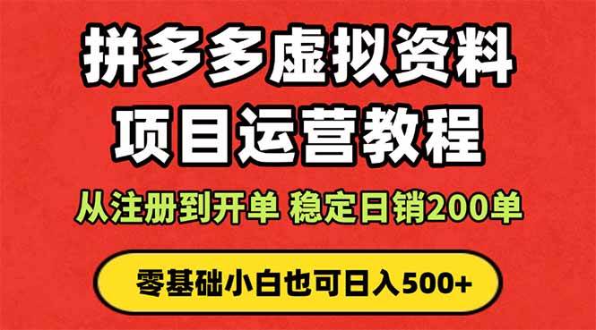 拼多多开店运营指南：掌握蓝海市场实操方法，新手也能快速上手稳定经营