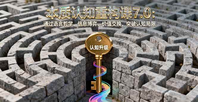 本质认知重构课7.0：运用语言哲学、信息博弈与价值交换，突破思维边界，实现认知升级
