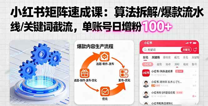 小红书矩阵账号高效起号指南：算法深度解析与爆款内容打造，实现稳定粉丝增长