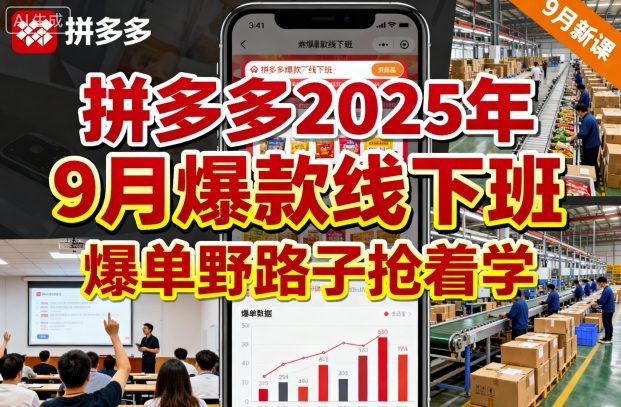 拼多多2025年9月线下实操课程：掌握实用运营技巧，提升店铺经营效率
