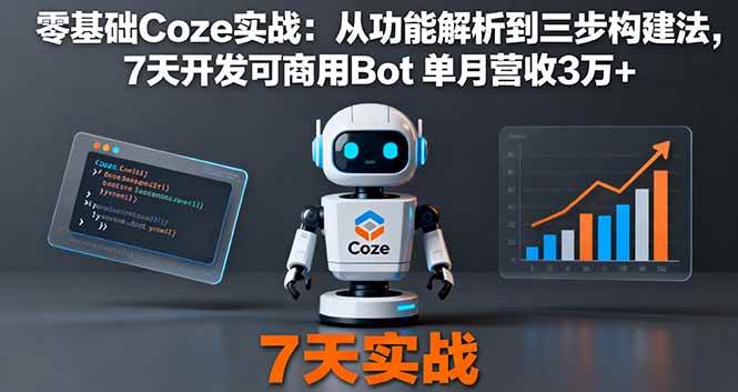 零基础Coze实战指南：功能解析与三步构建法，七天打造可商用机器人