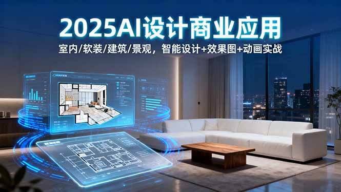 2025AI设计商业应用解析：室内建筑景观领域，智能设计与效果图动画实战指南