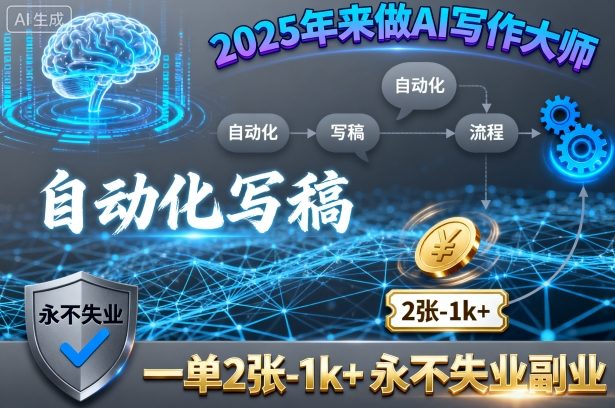 2025年掌握AI写作技能:实现自动化内容创作,打造稳定副业发展路径