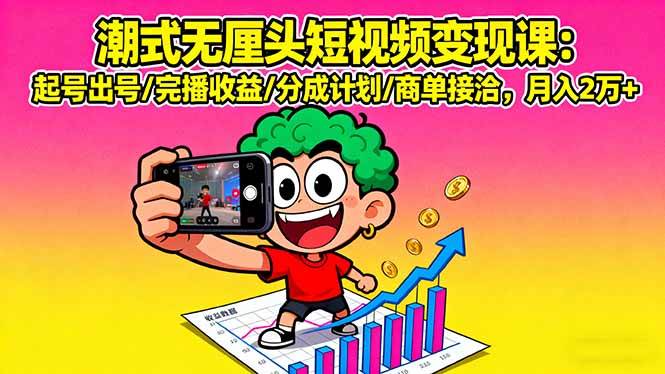 潮式无厘头短视频创作指南:账号运营技巧与内容创作策略,助力实现稳定收入