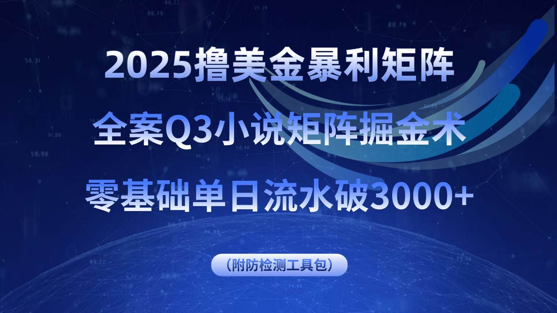 2025小说内容矩阵运营指南:零基础起步策略,单日业绩突破三千