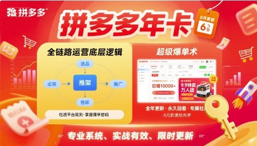拼多多平台运营全链路解析:掌握核心逻辑与爆单策略实战指南