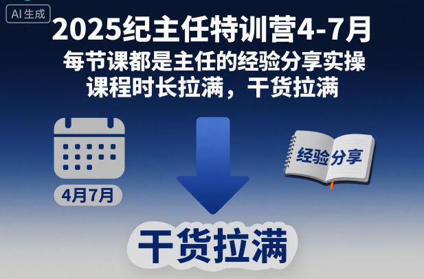 纪主任特训营实战经验分享：课程内容详实丰富，聚焦实操技巧与深度解析