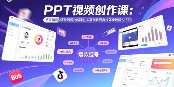 PPT视频创作全流程指南：账号运营策略、爆款选题技巧与AI辅助写稿方法