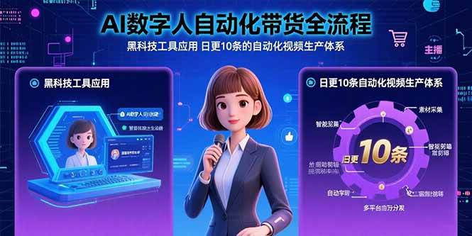 AI数字人带货全流程解析：自动化工具应用与高效视频生产体系搭建