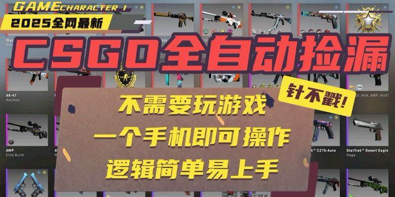 CSGO自动捡漏项目新玩法解析：手机便捷操作指南，无需挂机与游戏参与