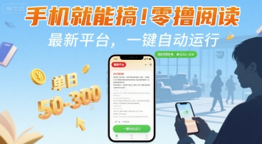 手机轻松操作：新型阅读平台自动运行指南，随时参与获得稳定收益
