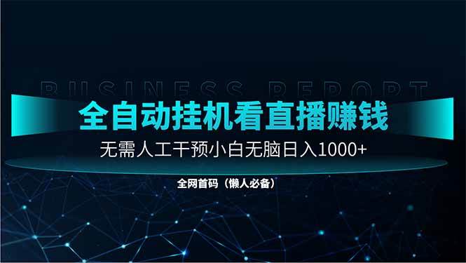 直播助手自动观看各大平台内容，全程无需人工操作，新手轻松掌握稳定收益技巧
