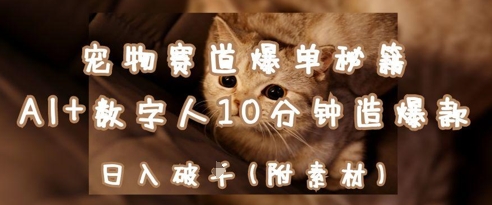 宠物内容创作新思路：AI与数字人技术高效协作，十分钟打造热门作品