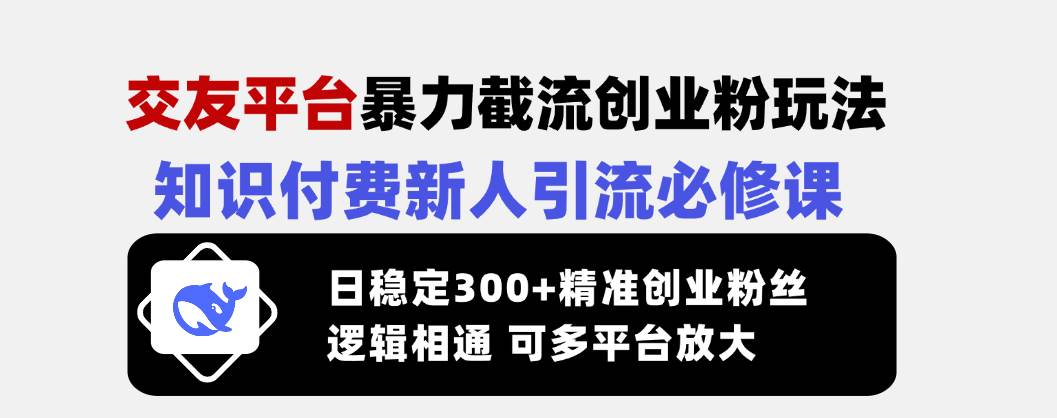 交友平台精准引流方法论：创业人群吸引技巧解析，助力知识付费领域稳定获客