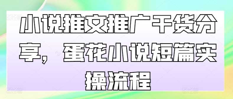蛋花小说短篇推广全流程解析:从内容策划到实操执行的完整指南
