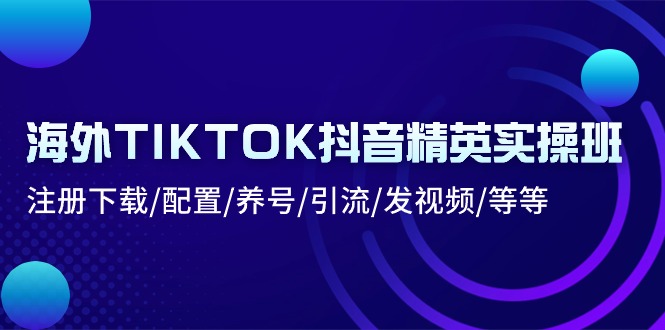 海外抖音TikTok运营实操指南：账号注册配置、内容发布引流与养号技巧详解