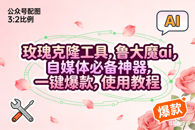 玫瑰克隆,鲁大魔ai,自媒体必备神器,一键爆款工具,详细使用教程