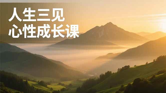(16367期)人生三见心性成长课,见天地众生自己,搞透人性安顿身心,活出清晰自我,内在富足无价