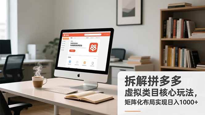 拆解拼多多虚拟类目核心玩法,矩阵化布局实现日入1000+