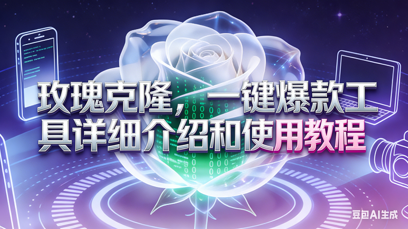 （16802期）玫瑰克隆工具，自媒体必备神器，一键爆款工具详细介绍和使用教程