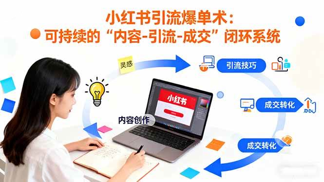 (16362期)小红书引流爆单术:构建一套低成本 可持续的“内容-引流-成交”闭环系统 (16362期)小红书引流爆单术:构建一套低成本 可持续的“内容-引流-成交”闭环系统