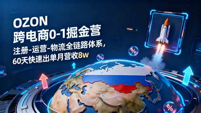 (16277期)OZON跨境电商0-1掘金营:注册-运营-物流全链路体系,60天快速出单月营收8w (16277期)OZON跨境电商0-1掘金营:注册-运营-物流全链路体系,60天快速出单月营收8w