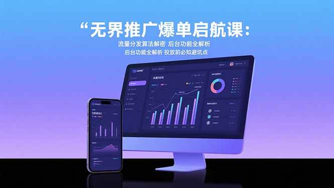 (15567期)无界推广爆单启航课:流量分发算法解密 后台功能全解析 投放前必知避坑点