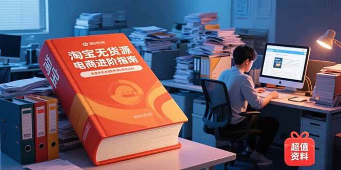 （15317期）淘宝无货源电商进阶指南，包含新人课、进阶课，配套资料，蓝海选品等