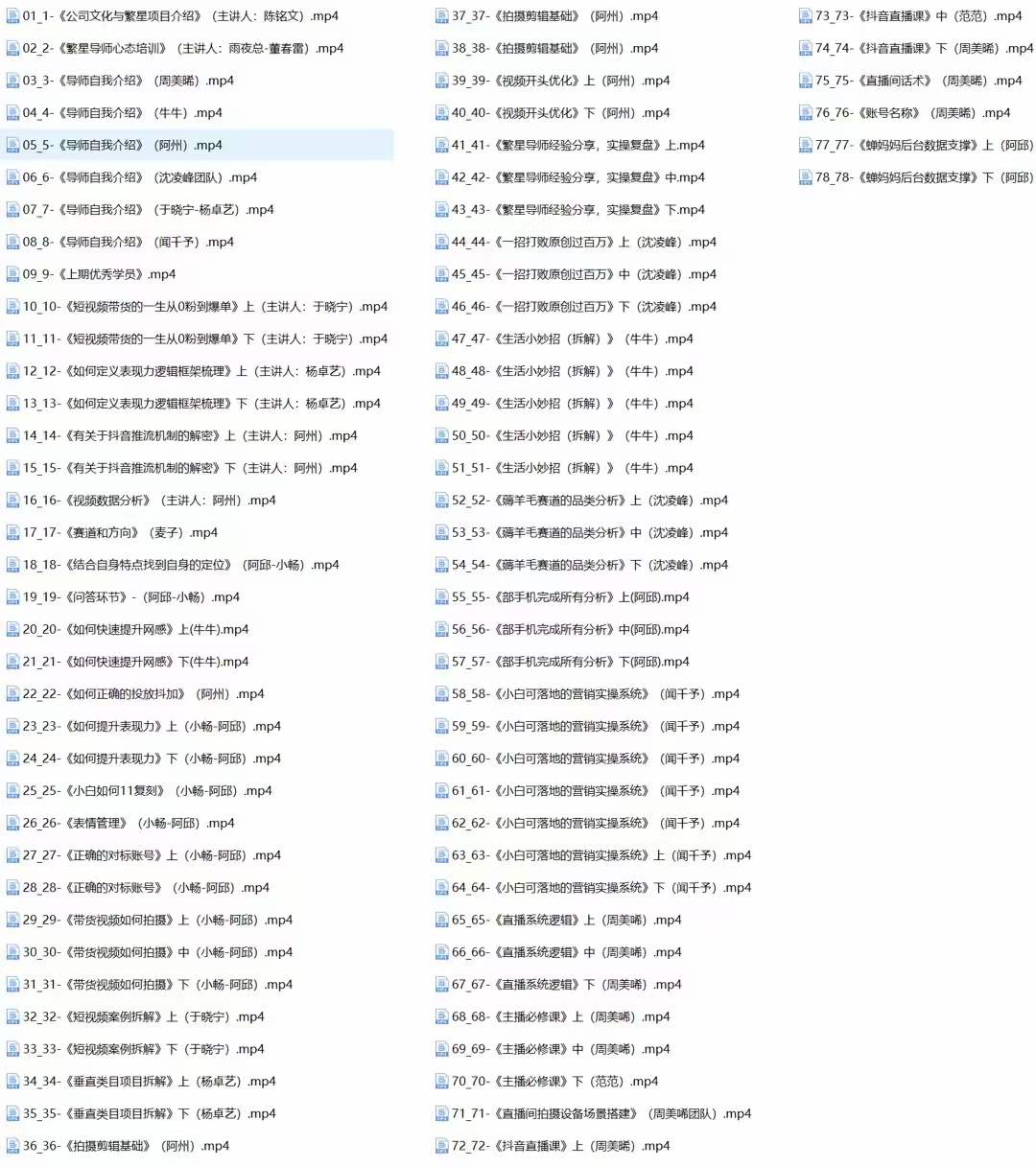 （11261期）大V导师线下内训营：从零粉到爆单，一招搞定百万原创，78节45个小时（2）