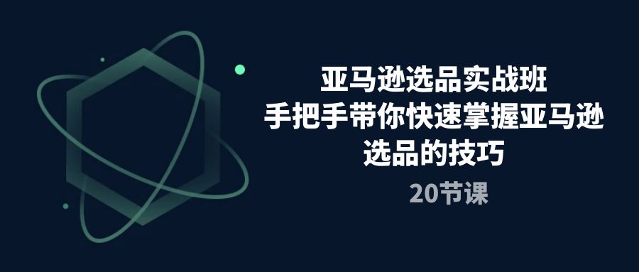 (10533期)亚马逊选品实战班,手把手带你快速掌握亚马逊选品的技巧(20节课) (10533期)亚马逊选品实战班,手把手带你快速掌握亚马逊选品的技巧(20节课)