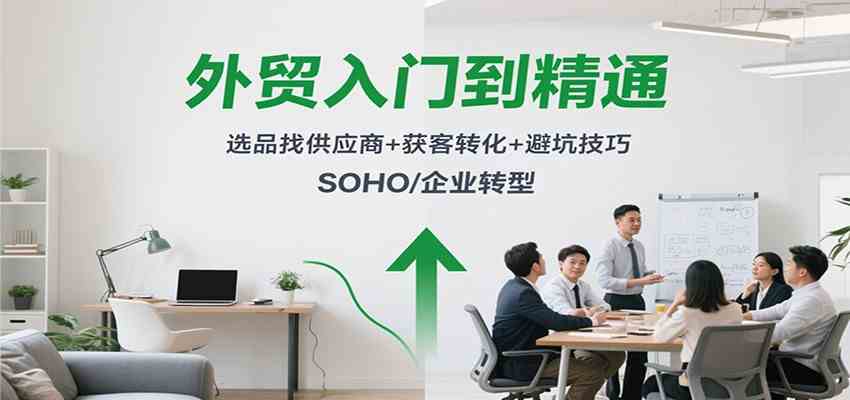 外贸入门到精通，选品找供应商+获客转化+避坑技巧，SOHO/企业转型