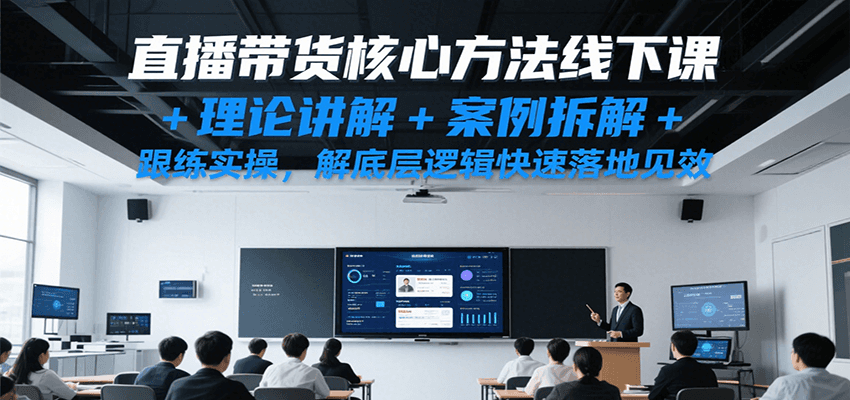 直播带货核心方法线下课,理论讲解+案例拆解+跟练实操,解底层逻辑快速落地见效 直播带货核心方法线下课,理论讲解+案例拆解+跟练实操,解底层逻辑快速落地见效