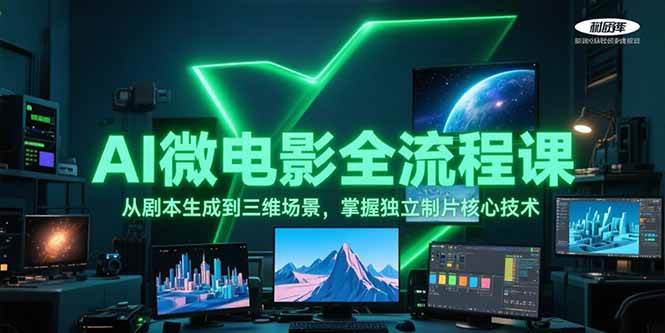 AI微电影全流程课,从剧本生成到三维场景,掌握独立制片核心技术 AI微电影全流程课,从剧本生成到三维场景,掌握独立制片核心技术