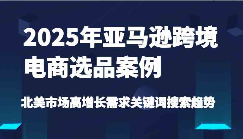 2025年亚马逊跨境电商选品案例-北美市场高增长需求关键词搜索趋势(更新) 2025年亚马逊跨境电商选品案例-北美市场高增长需求关键词搜索趋势(更新)