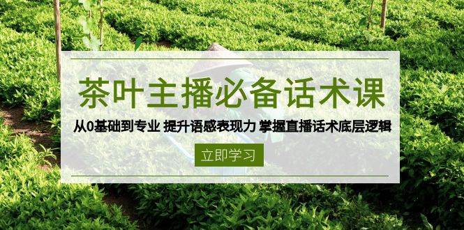 茶叶主播必备话术课 从0基础到专业 提升语感表现力 掌握直播话术底层逻辑 茶叶主播必备话术课 从0基础到专业 提升语感表现力 掌握直播话术底层逻辑