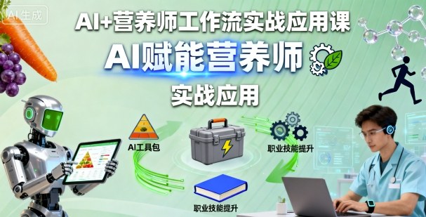 AI+营养师工作流实战应用课,AI赋能营养师 AI+营养师工作流实战应用课,AI赋能营养师
