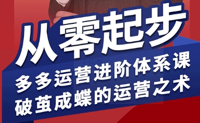 拼多多运营进阶系统课,从零起步,多多运营进阶体系课,破茧成蝶的运营之术 拼多多运营进阶系统课,从零起步,多多运营进阶体系课,破茧成蝶的运营之术