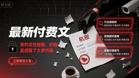 最新付费文:我的这些提醒,的确是透露了太多内幕 最新付费文:我的这些提醒,的确是透露了太多内幕