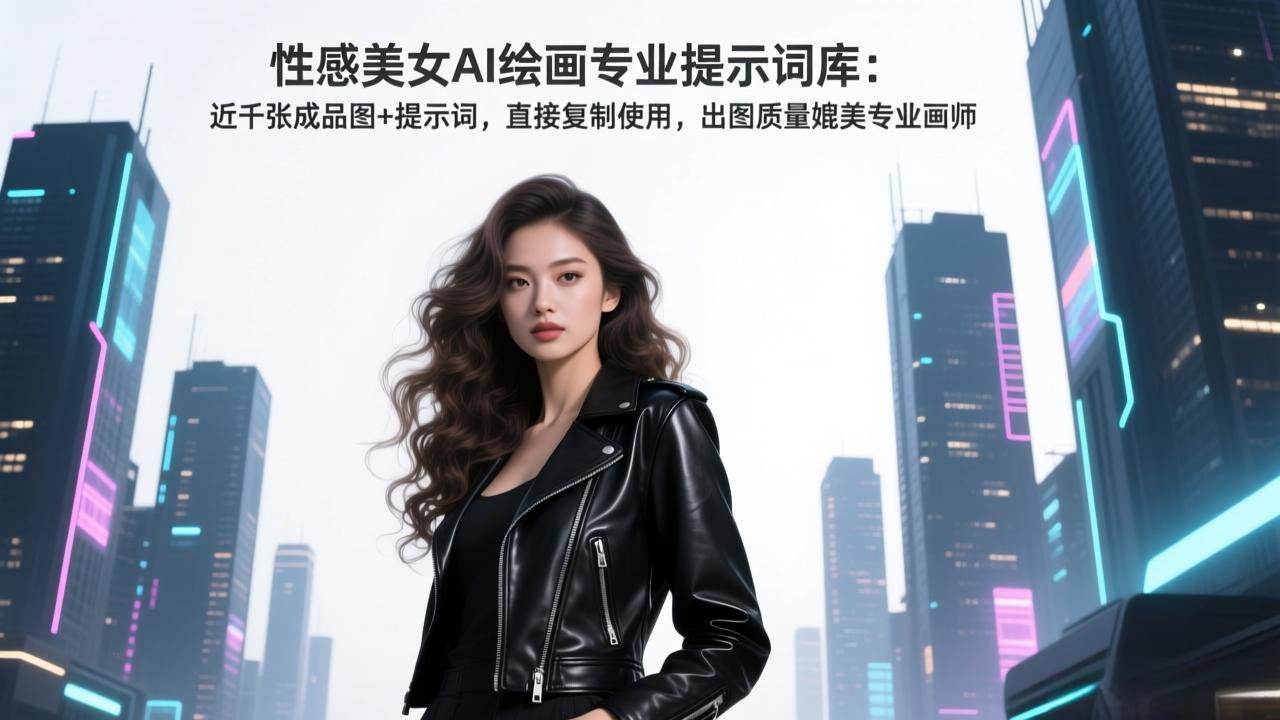 AI绘画专业提示词库、近千张成品图与关键词、一键生成媲美大师画作