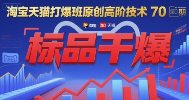 淘宝天猫爆款实战课、高阶技术精讲、第70期标品引爆策略
