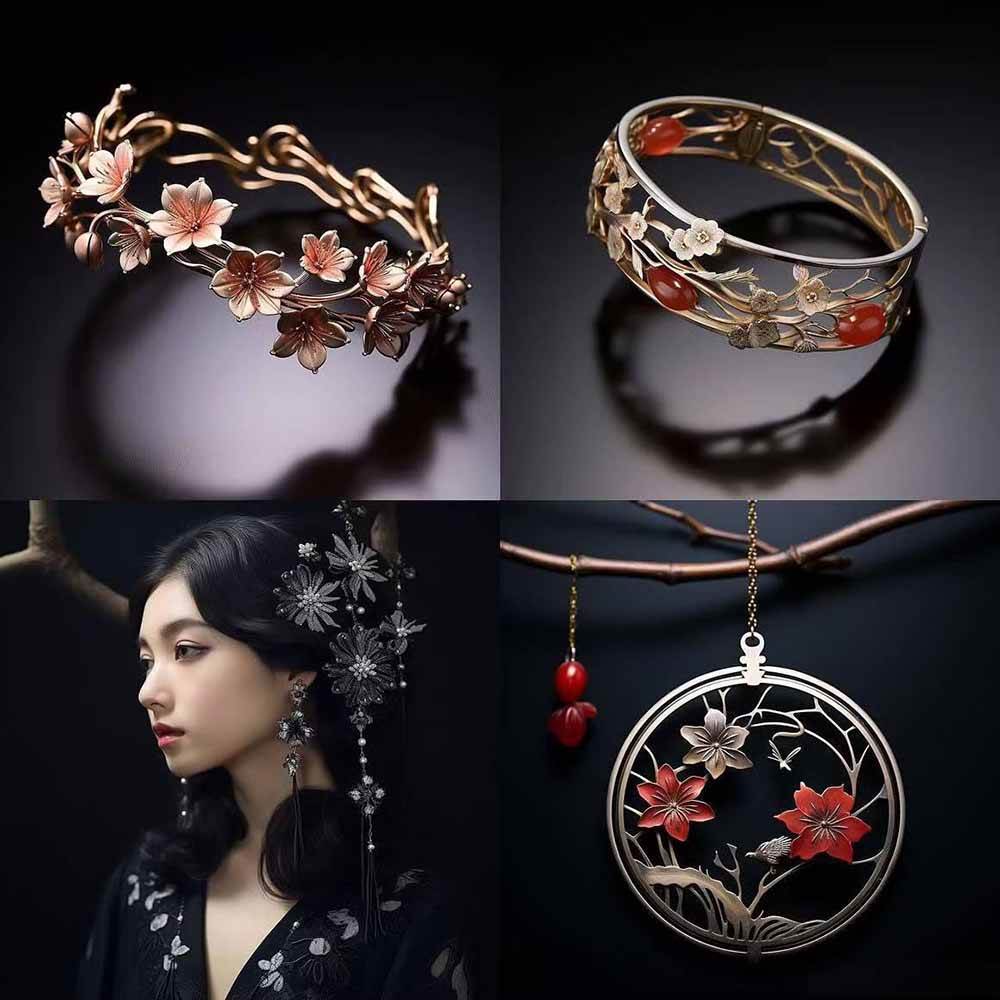 463个Midjourney珠宝摄影提示词、覆盖全品类珠宝、AI设计秒出专业效果（6）