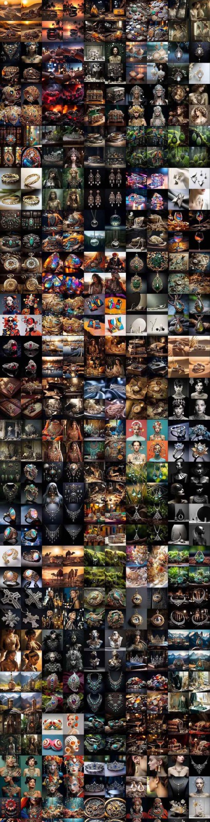 463个Midjourney珠宝摄影提示词、覆盖全品类珠宝、AI设计秒出专业效果（8）
