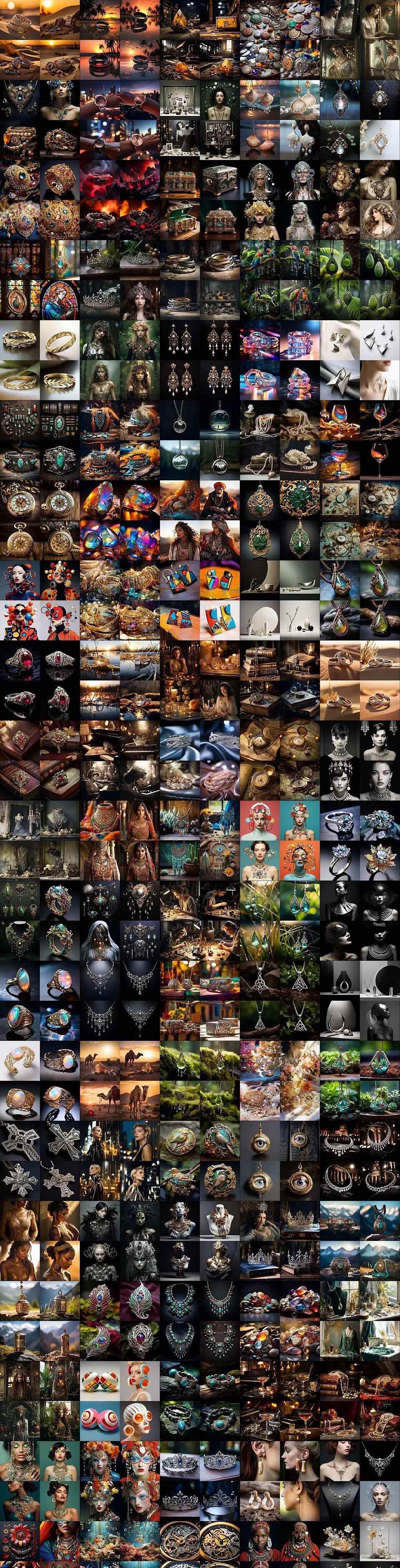 （17272期）460+专业Midjourney珠宝摄影AI提示词+成效果图、戒指/项链/耳环/手链/宝石/及奢侈配饰等全品类（9）