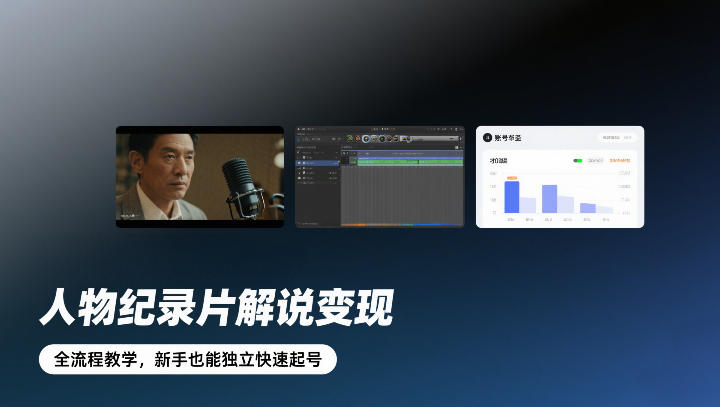 人物纪录片解说变现指南、全流程教学解析、新手快速起号攻略