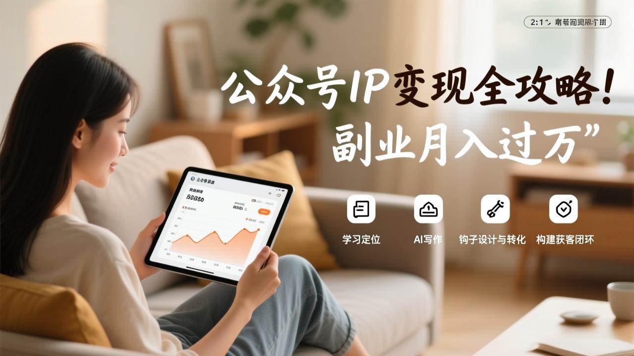 公众号IP变现全攻略、定位写作与钩子设计、构建获客闭环副业月入过万