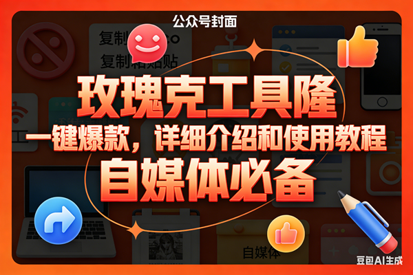 玫瑰克隆AI工具、自媒体爆款神器、一键生成详细教程