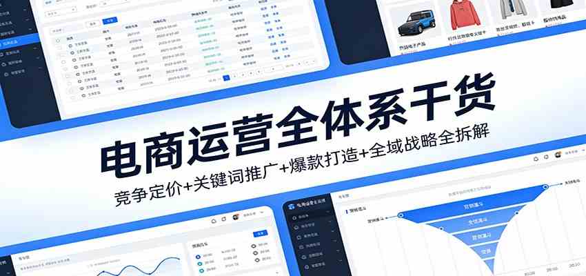 电商运营全体系拆解、竞争定价与爆款打造、全域战略与关键词推广实战