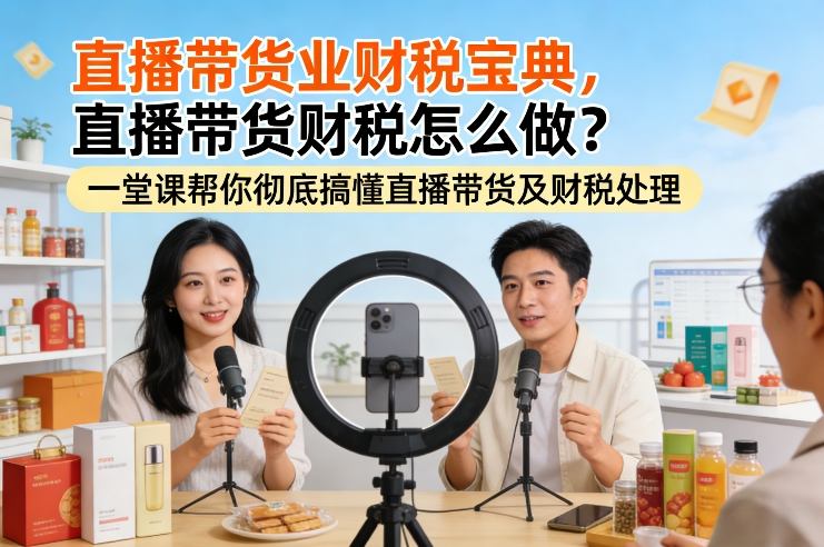 直播带货财税宝典、核心流程全解析、一堂课精通财税处理