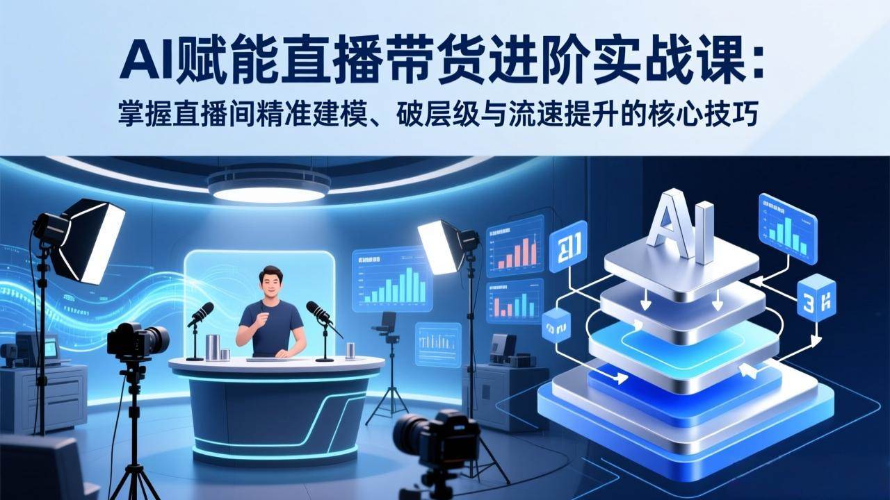 AI赋能直播带货实战、精准建模破层级、核心技巧提流速