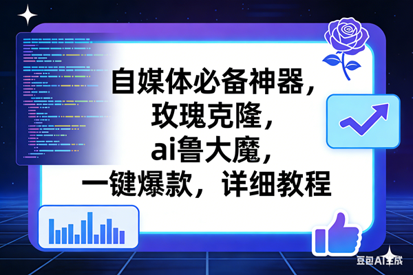 玫瑰克隆工具与AI鲁大魔、自媒体爆款神器一键生成、详细使用教程全解析